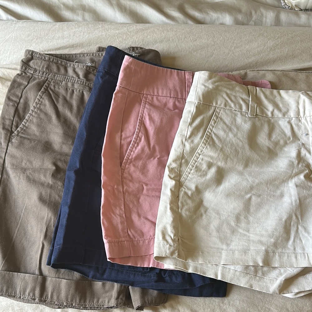 LOFT Casual Shorts Collection - set of 4 shorts in Taupe, Navy, Pink, Cream,